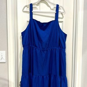 Checkered blue dress